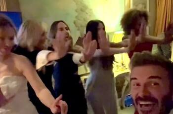 VIDEO | David Beckham celebró sus 50 años cantando junto a las Spice Girls