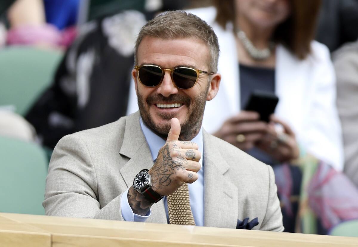 David Beckham en Wimbledon. EFE