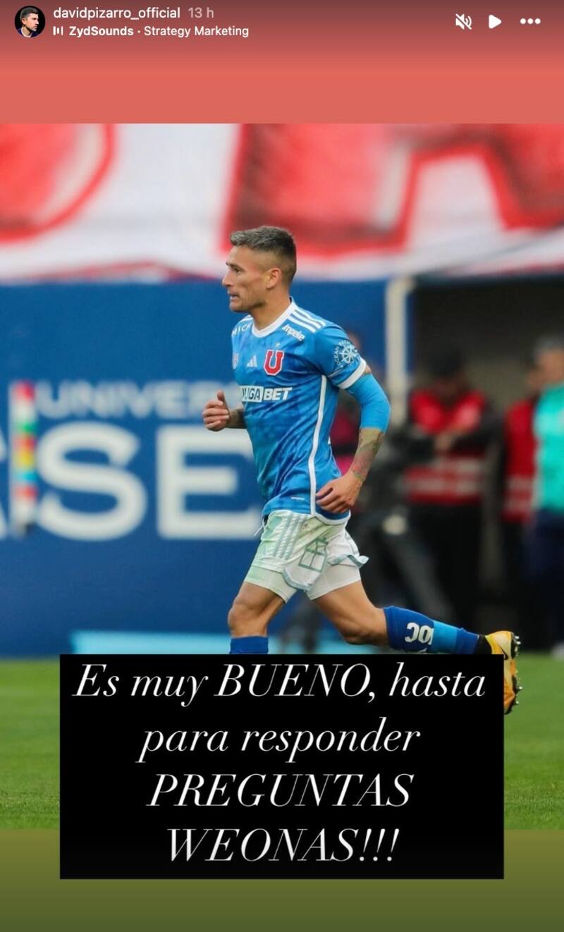 La historia que subió David Pizarro a su cuenta de Instagram tras el Clásico Universitario