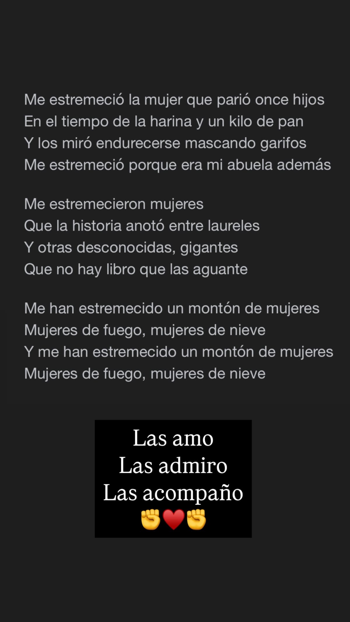La actriz celebró con un emotivo poema. Créditos: @dayanaamigo.