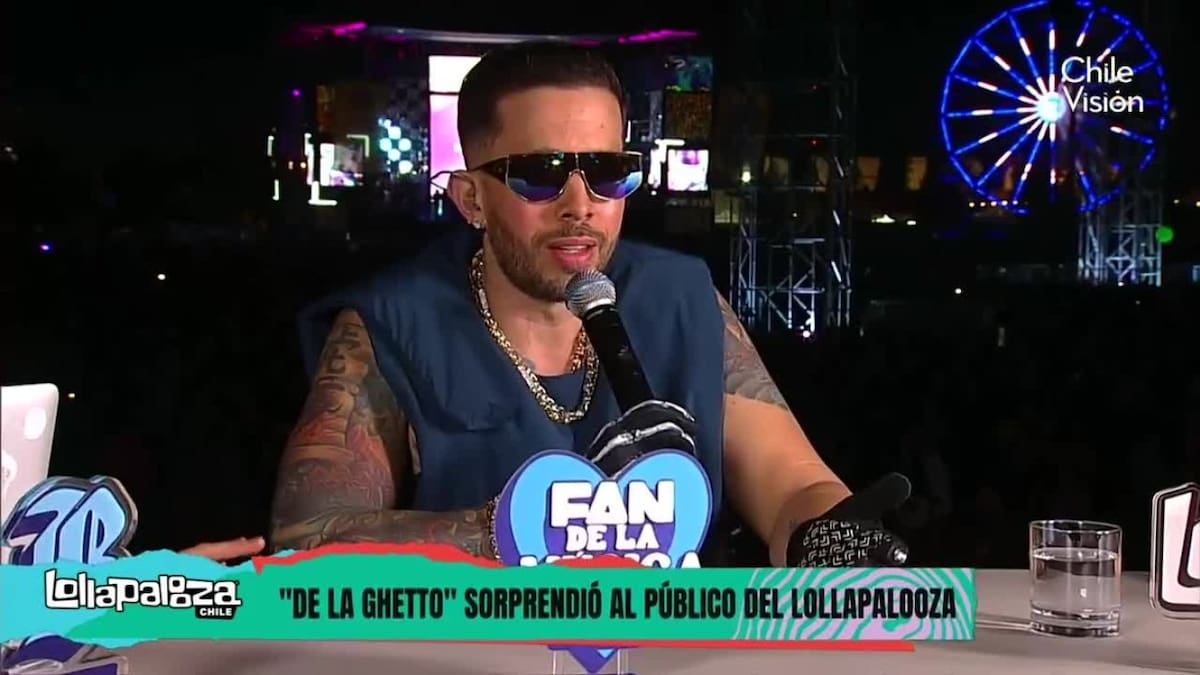 La aparición de De La Ghetto en el "React" de Lollapalooza Chile 2024