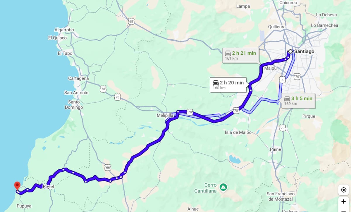 En 2 horas y 20 minutos ya llegas a destino desde la capital.