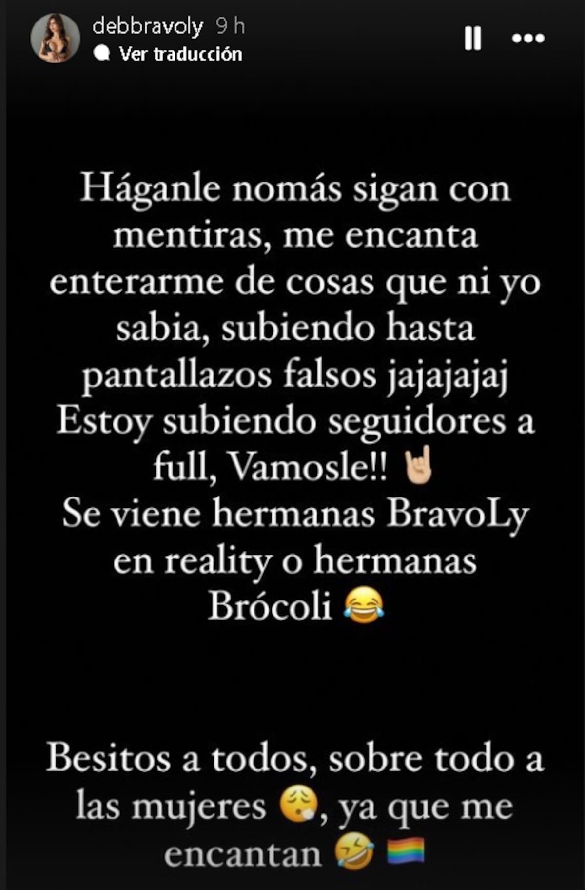 Débora Bravo en picada contra Ignacia Michelson. Créditos: Instagram