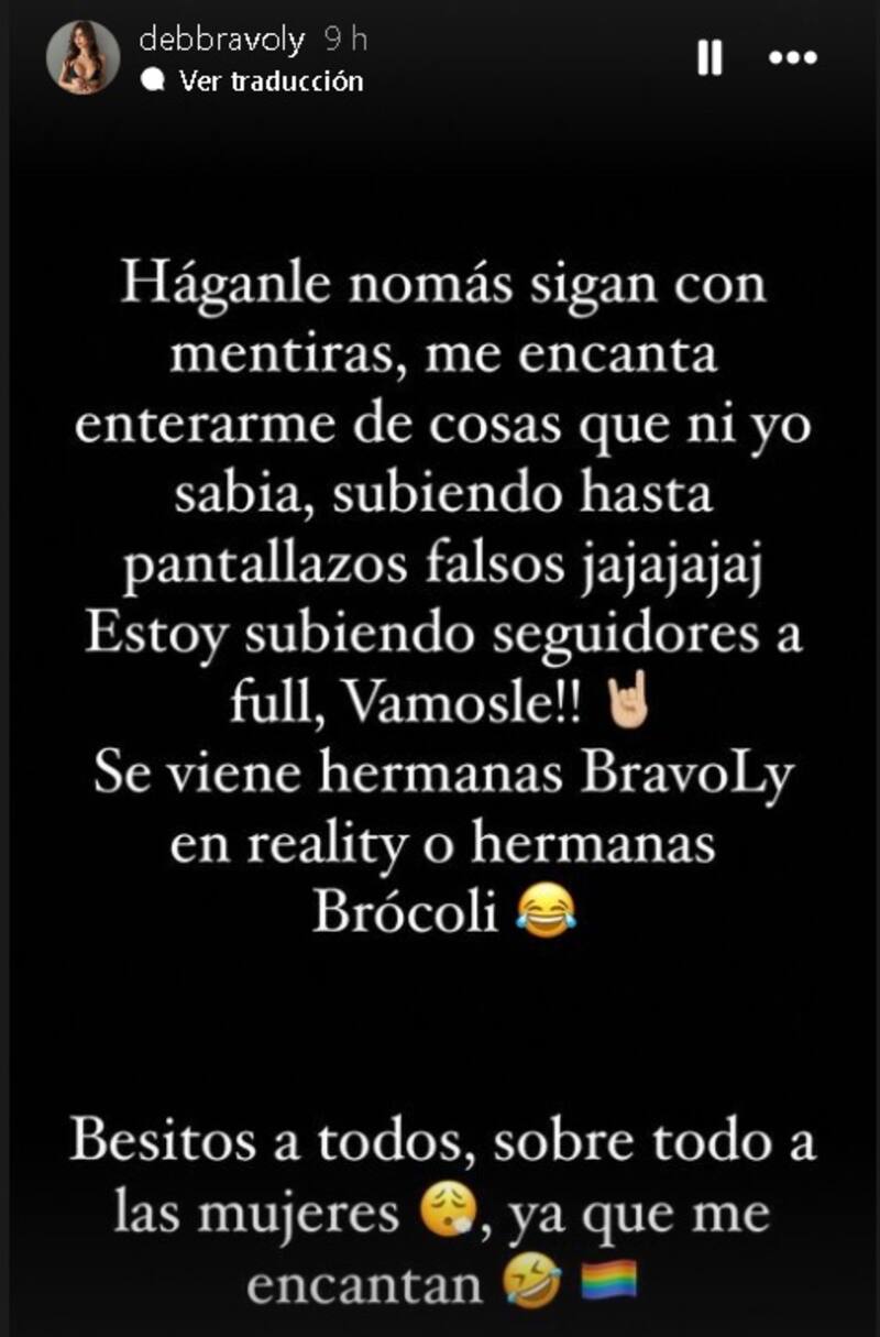 Débora Bravo en picada contra Ignacia Michelson. Créditos: Instagram
