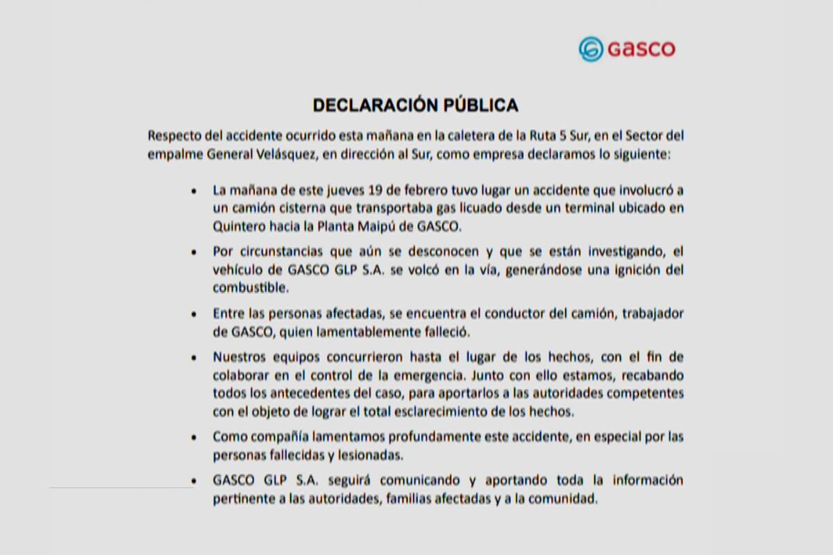 A través de un comunicado, la empresa confirmó que el vehículo que causó la tragedia pertenecía a la compañía. Créditos: Captura de pantalla - Mega.