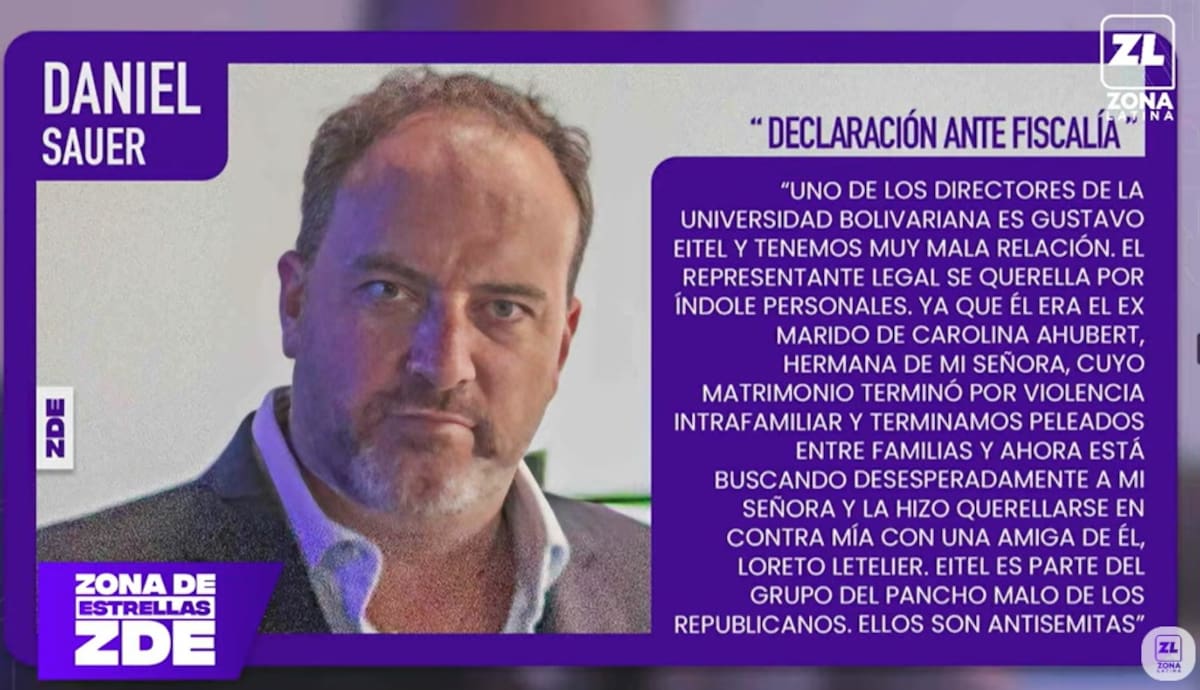 Declaraciones de Daniel Sauer. Créditos: Pantallazo Zona Latina