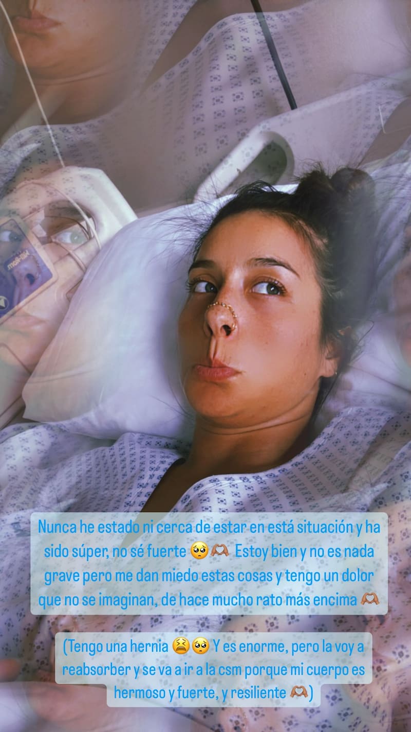 se encuentra internada en un centro de salud.