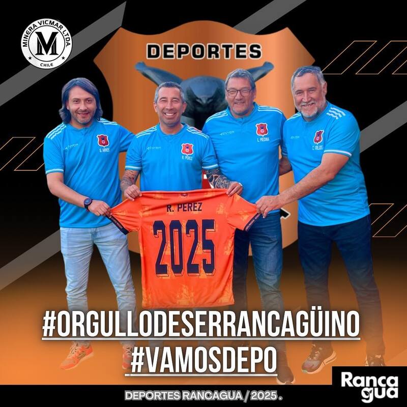 Deportes Rancagua anunció que Rodrigo Pérez estará a la cabeza del cuerpo técnico para la temporada 2025 de Tercera B. (Foto: @CDRancagua)