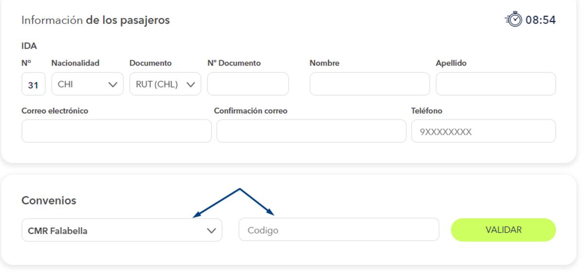Deberás escribir en “Código” los primeros 6 dígitos de tu tarjeta.