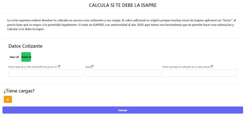 Conoce cómo calcular el monto de tu devolución. Créditos: Captura Deuda Isapres