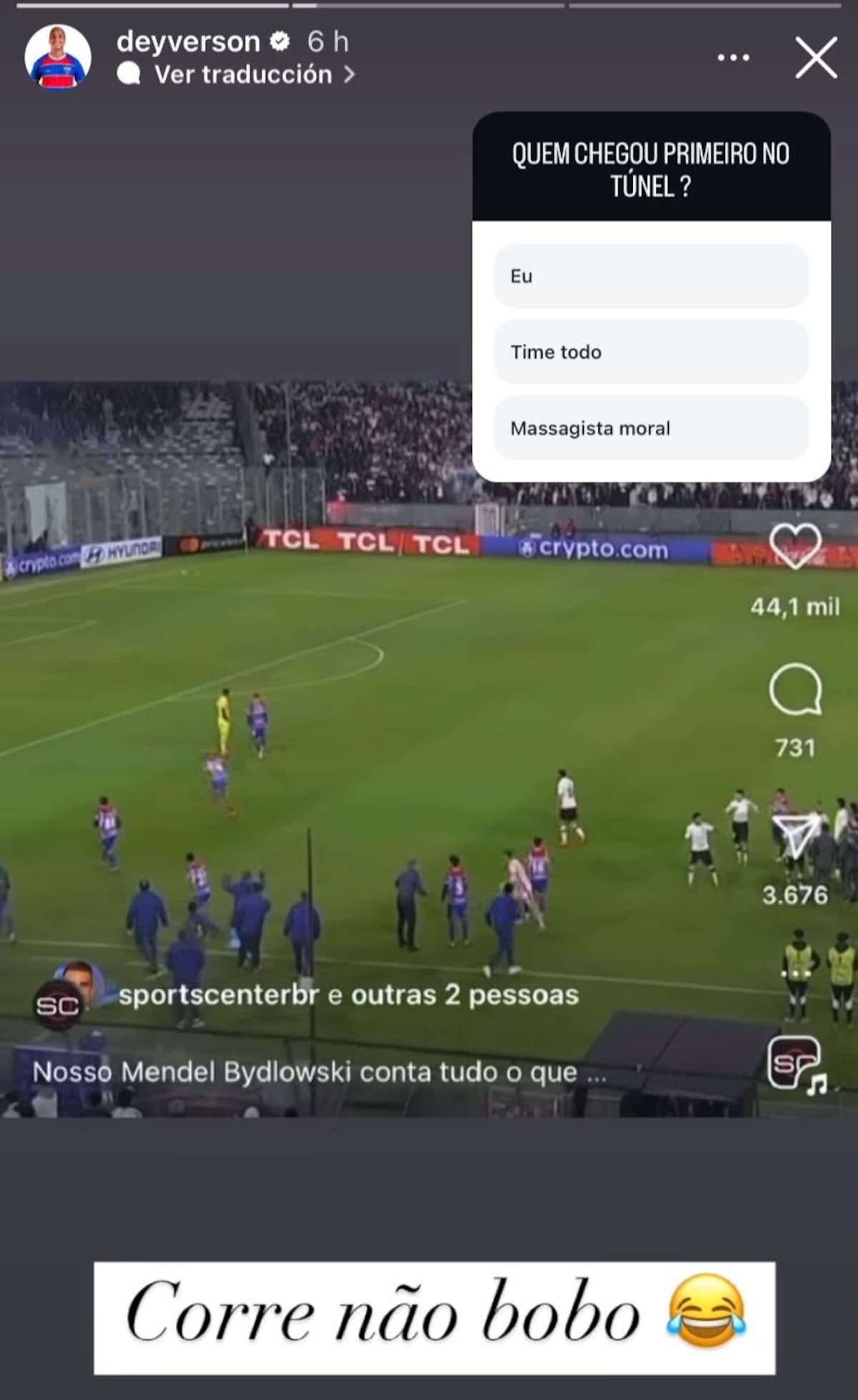El delantero brasileño bromeó con lo sucedido en el Estadio Monumental.