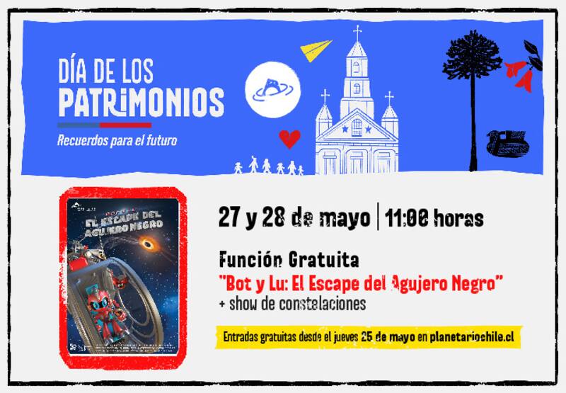 Podrás ver además un show de constelaciones para celebrar el Día del Patrimonio 2023. Créditos: Planetario Usach.