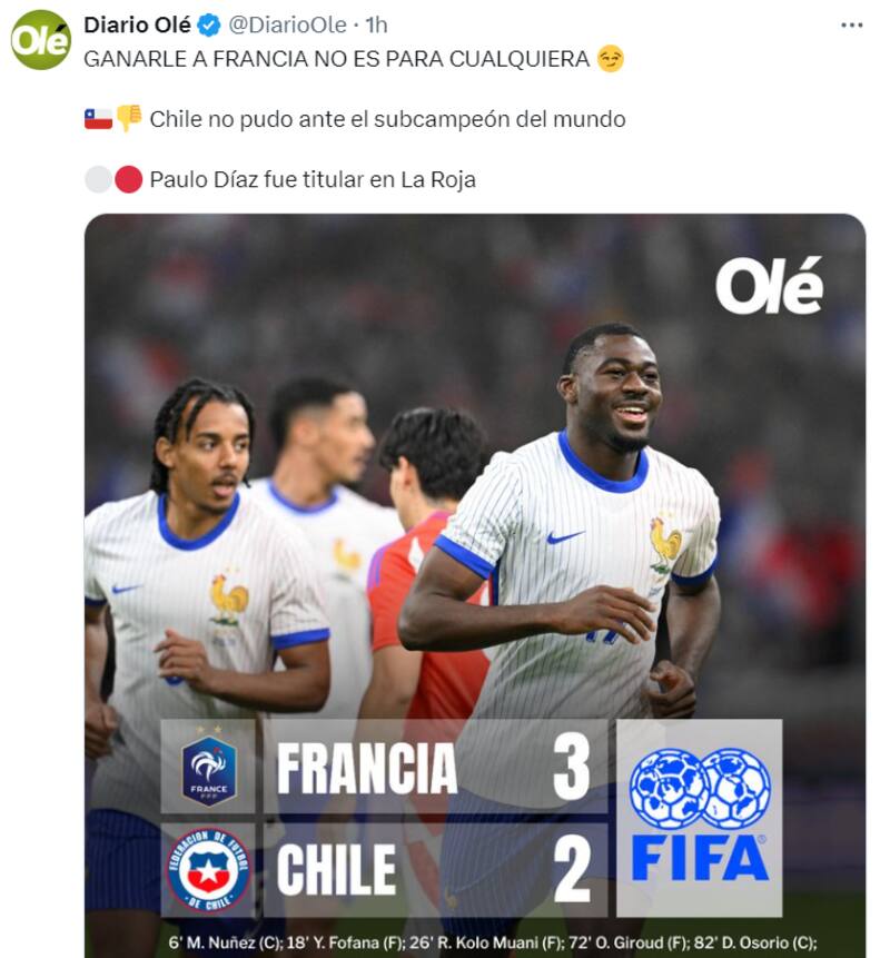 La publicación del diario Olé que sacó ronchas en los hinchas chilenos