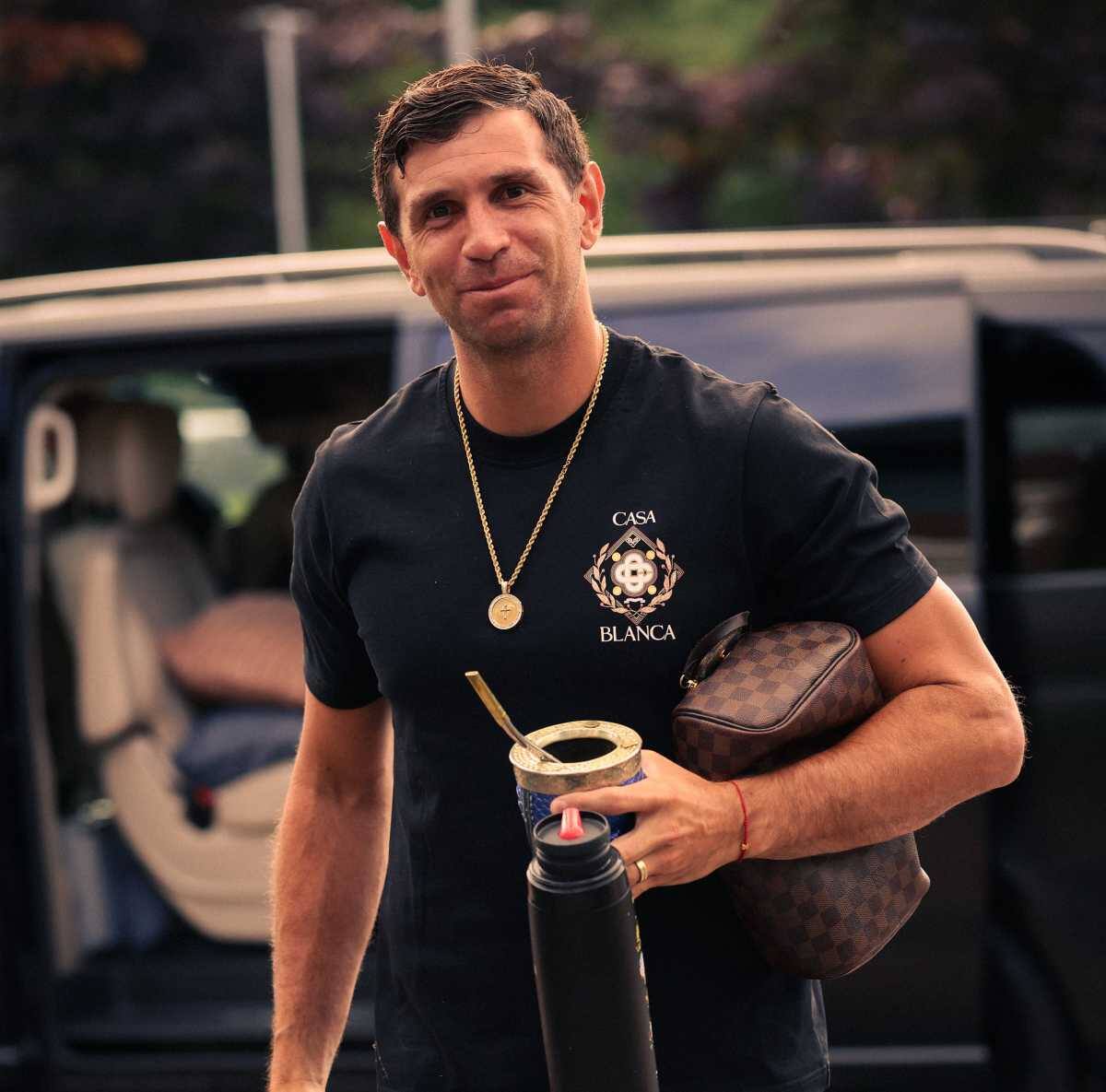 De regreso en el Aston Villa tras sus vacaciones.