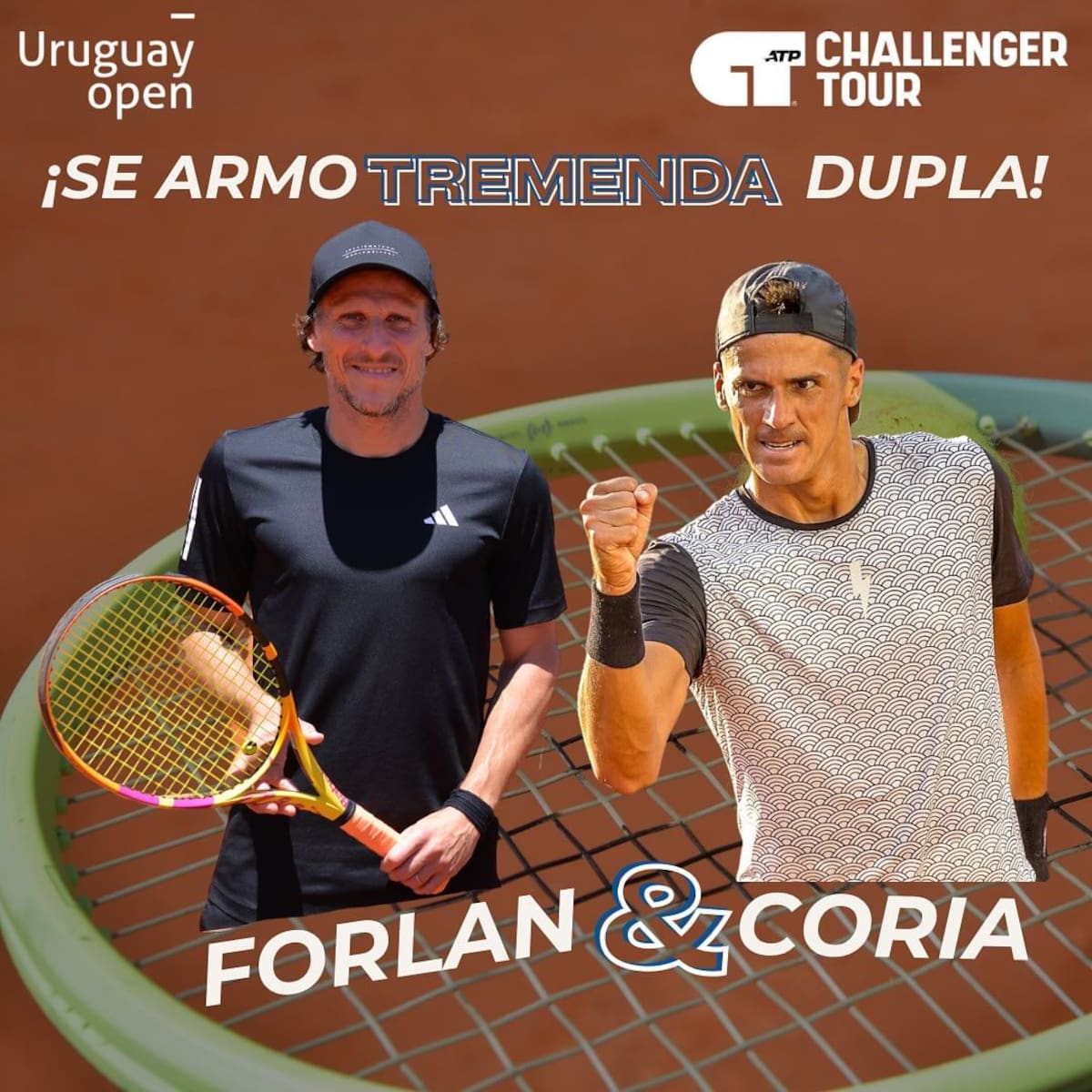 Diego Forlán hará su debut en el circuito ATP cuando dispute el dobles del Challenger de Montevideo junto a Federico Coria.