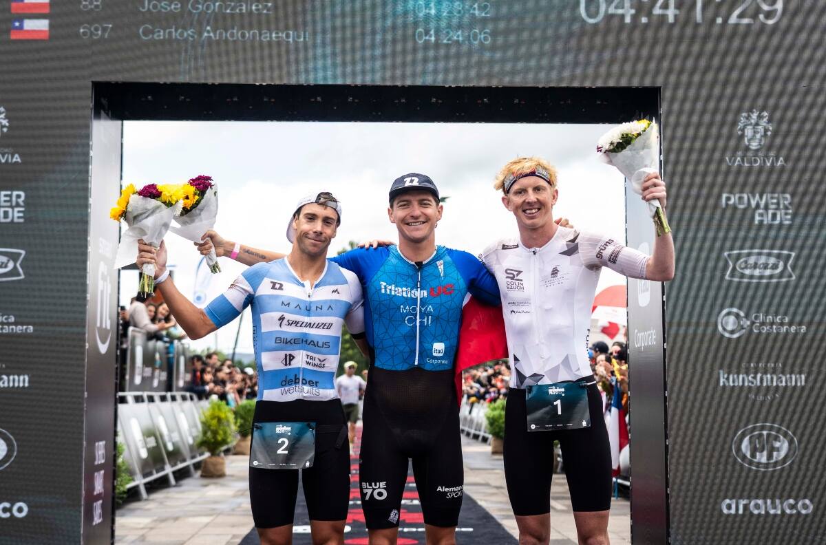 Diego Moya y Romina Biagioli, los grandes ganadores del Ironman 70.3 de Valdivia 2025