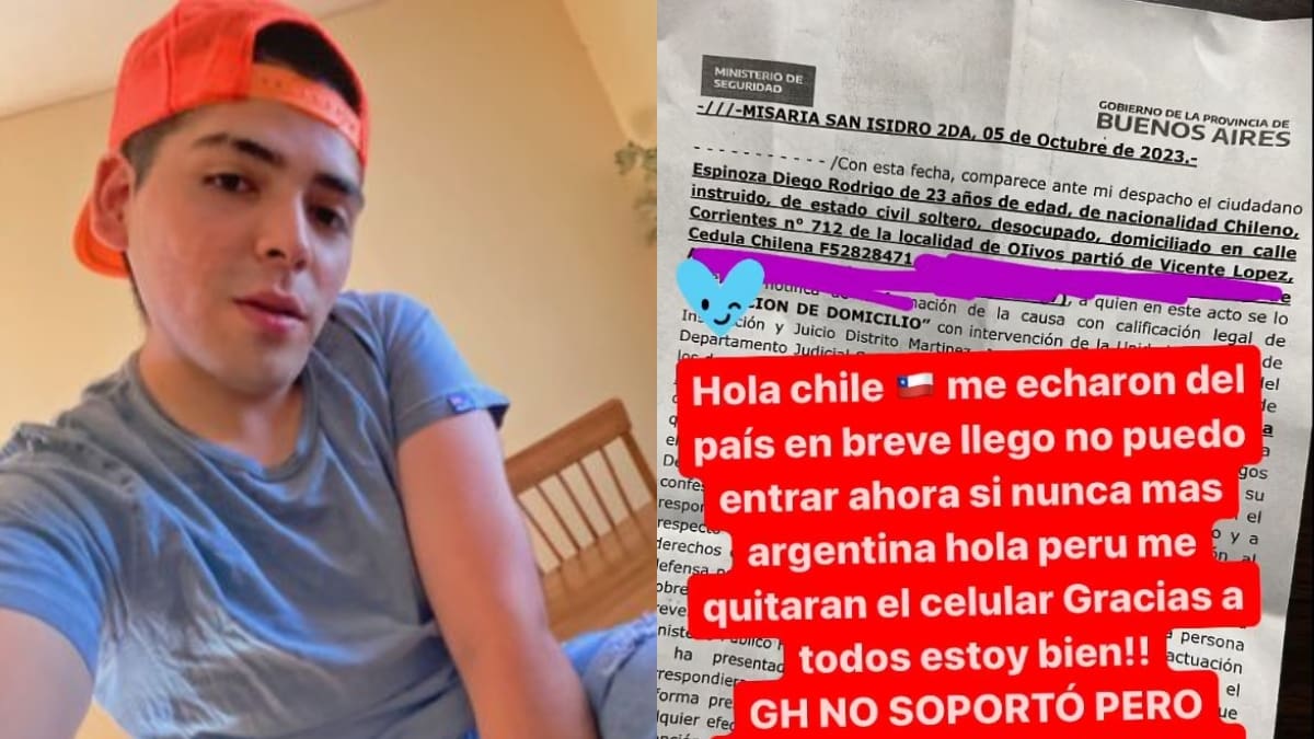 “Diego Pánico” habría sido echado de Argentina por tratar de ingresar a “Gran Hermano” Chile