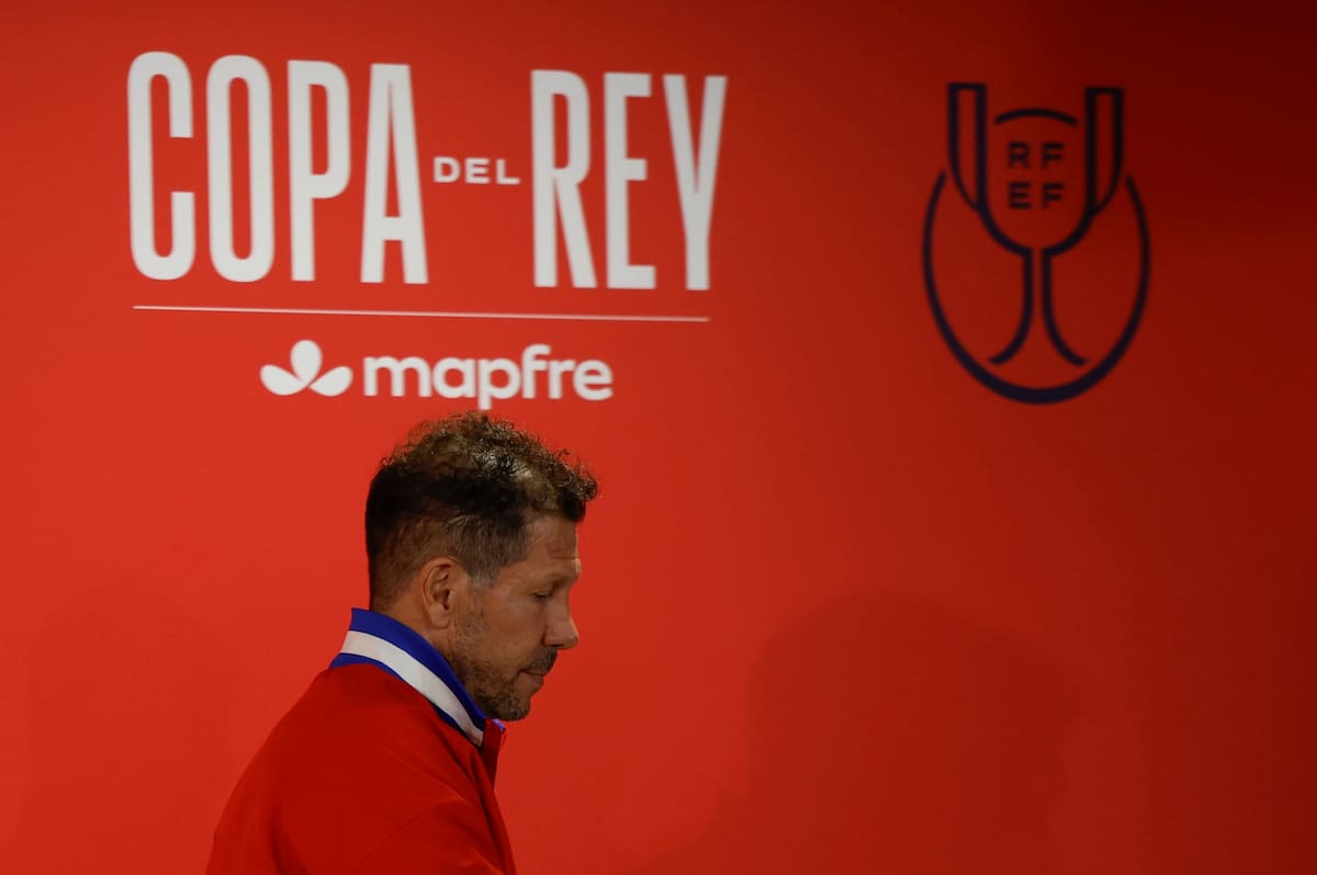 El Cholo buscará ganar su segunda Copa del Rey con el Atlético de Madrid. Foto: Agencia EFE.