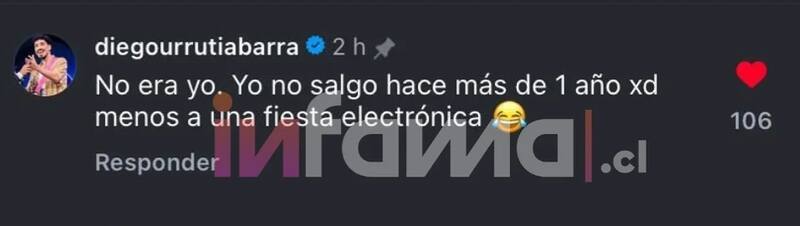 La respuesta del humorista fue captada por el portal de farandula Infama.