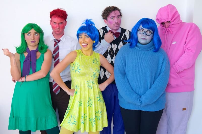 Las emociones de Riley son una alternativa casera perfecta para lucirte con tus amigos en Halloween. Créditos: Pinterest.