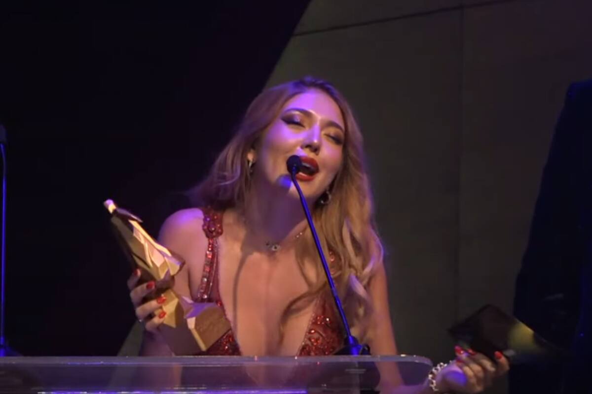 dio un alegre discurso tras ganar el Copihue de Oro.