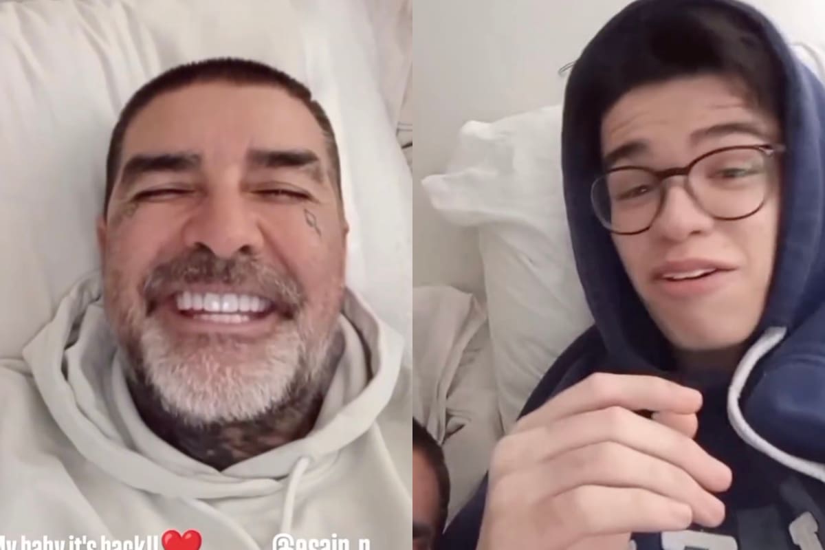 El cantante recibió la inesperada visita de su hijo desde Suecia.