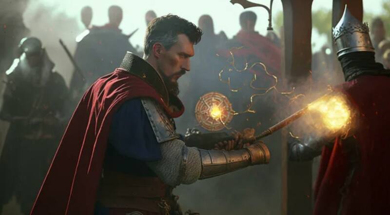 Doctor Strange en la época medieval, según la IA