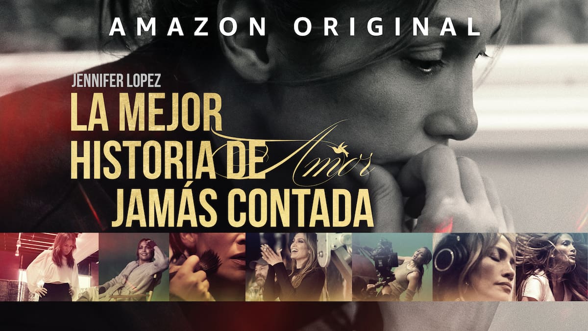 La imágen promocional de "La Mejor Historia de Amor Jamás Contada", un documental de Jennifer López