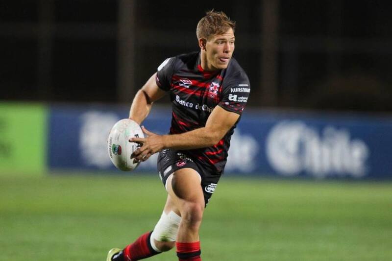 Domingo Saavedra en un partido con el equipo chileno Selknam por la Super Rugby Americas. (Foto: @domingosaavedra_)