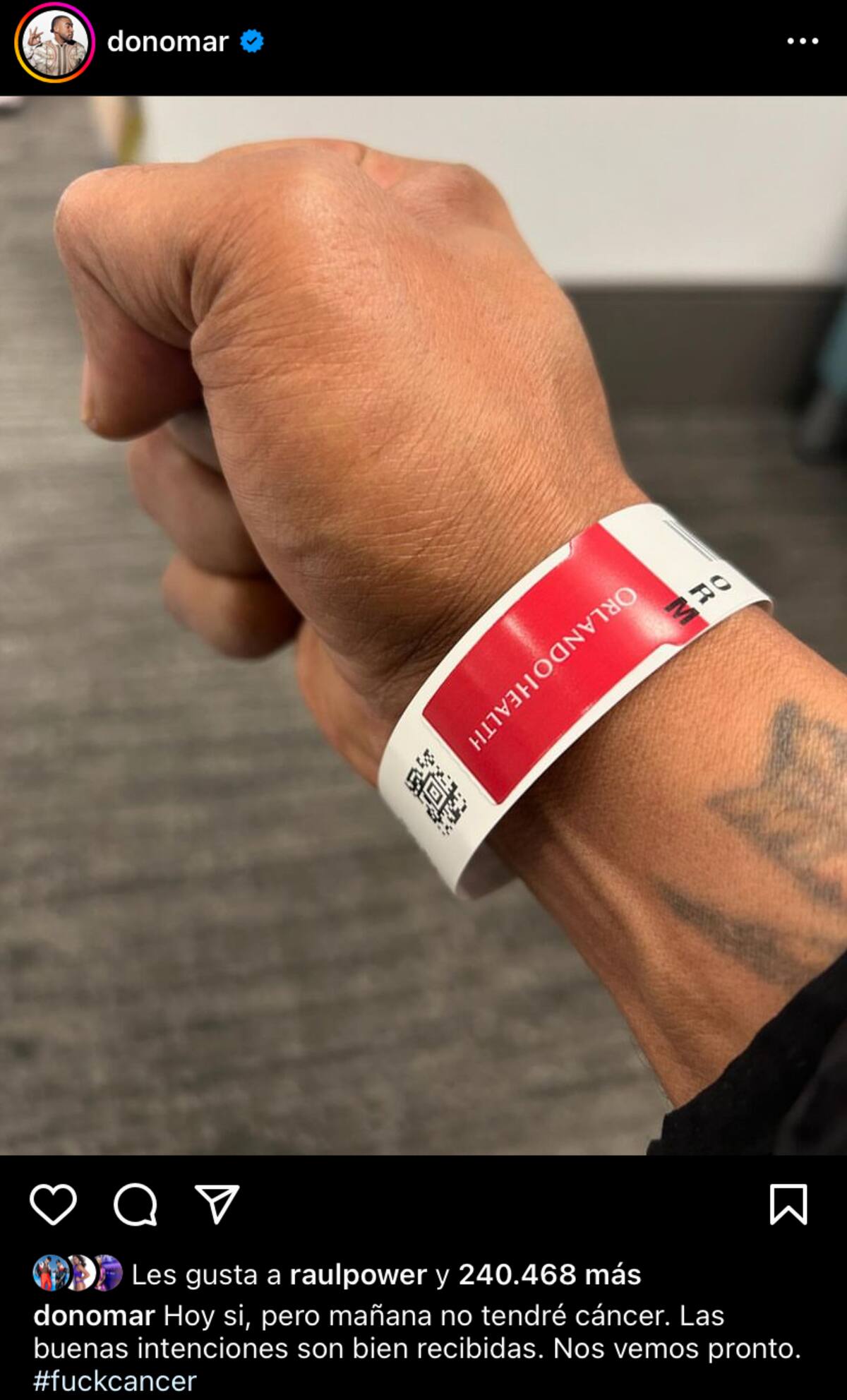 Don Omar anunció que tiene cáncer.