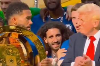 VIDEO | El insólito momento que protagonizó Donald Trump durante la coronación del Chelsea