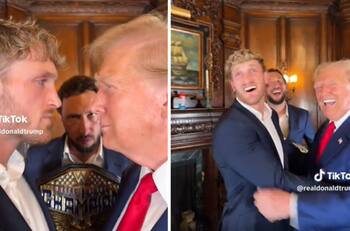 VIDEO | ¿Peleará por el título de WWE? El careo entre Logan Paul y Donald Trump que se hizo viral en redes