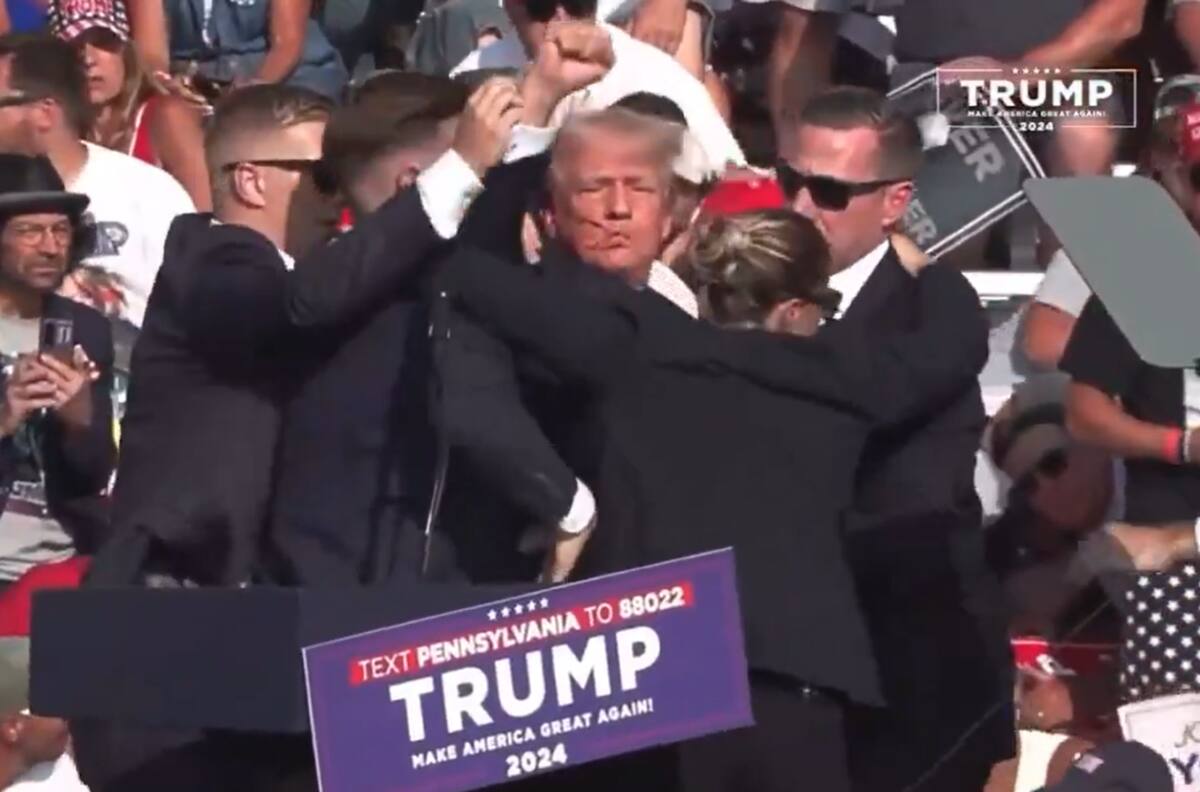VIDEO | Donald Trump herido tras tiroteo en concentración a su favor en Pensilvania: Hay al menos dos personas fallecidas