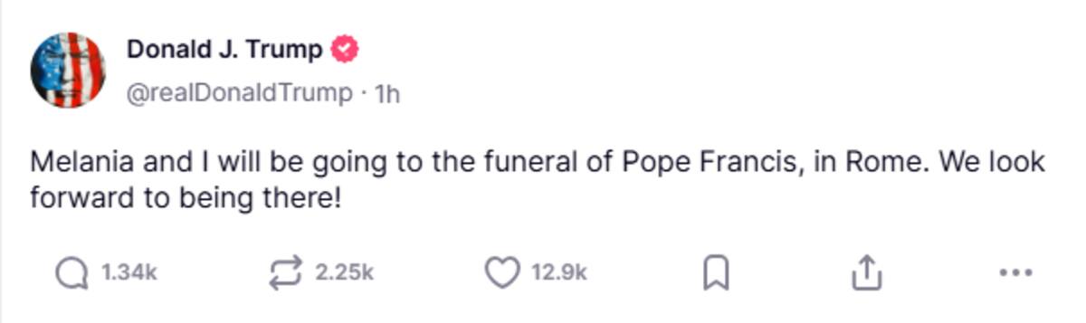 a través de Truth Social.