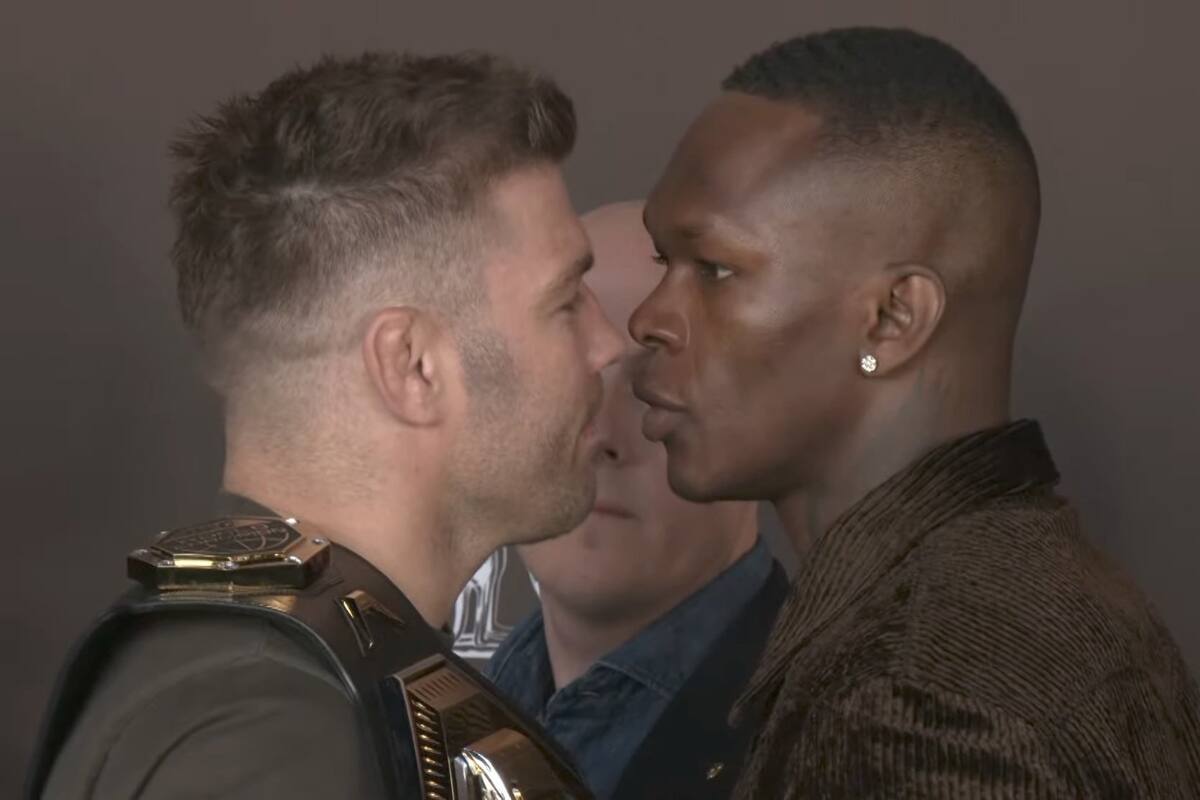 el cara a cara previo a su pelea por el Campeonato de Peso Mediano en el UFC 305.