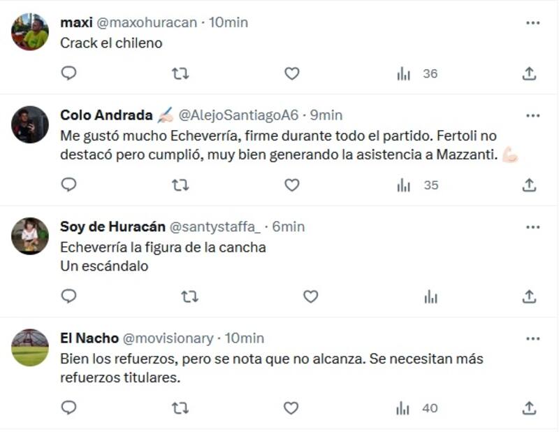 Los comentarios sobre el cometido de Echeverría
