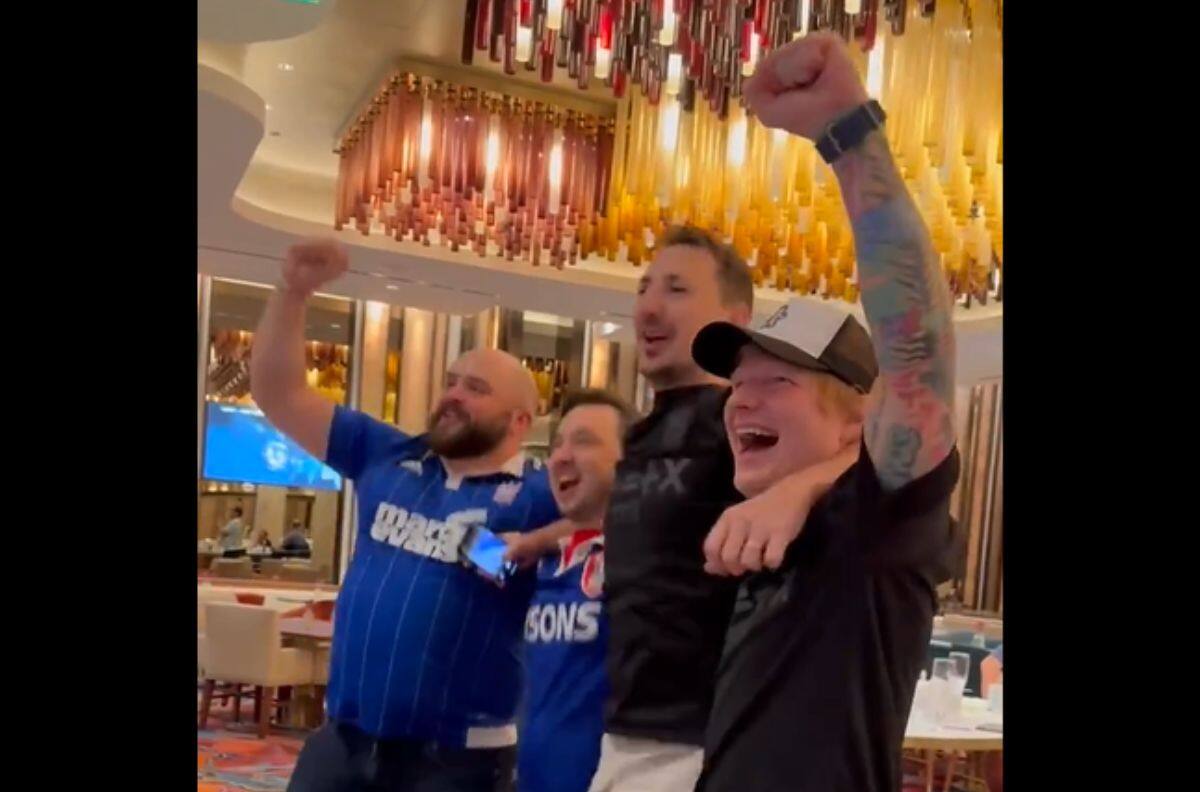 VIDEO | Ed Sheeran se volvió loco con ascenso del Ipswich Town a la Premier League