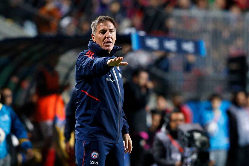 dirigiendo a la selección chilena Sub 23 en los Juegos Panamericanos (Foto: Photosport)