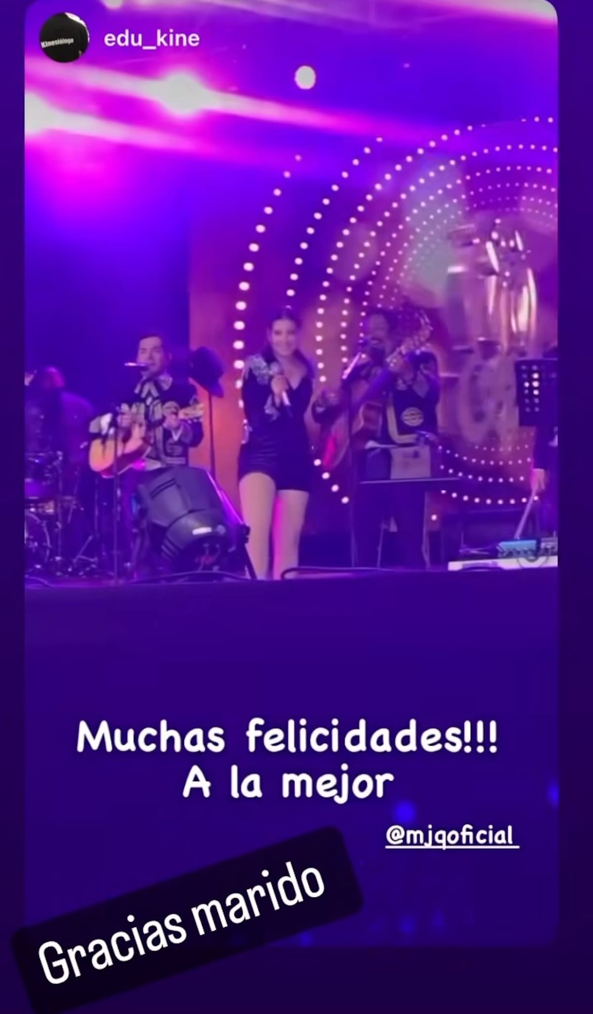 Eduardo Carrasco saludó a María José Quintanilla en su cumpleaños. Créditos: Instagram