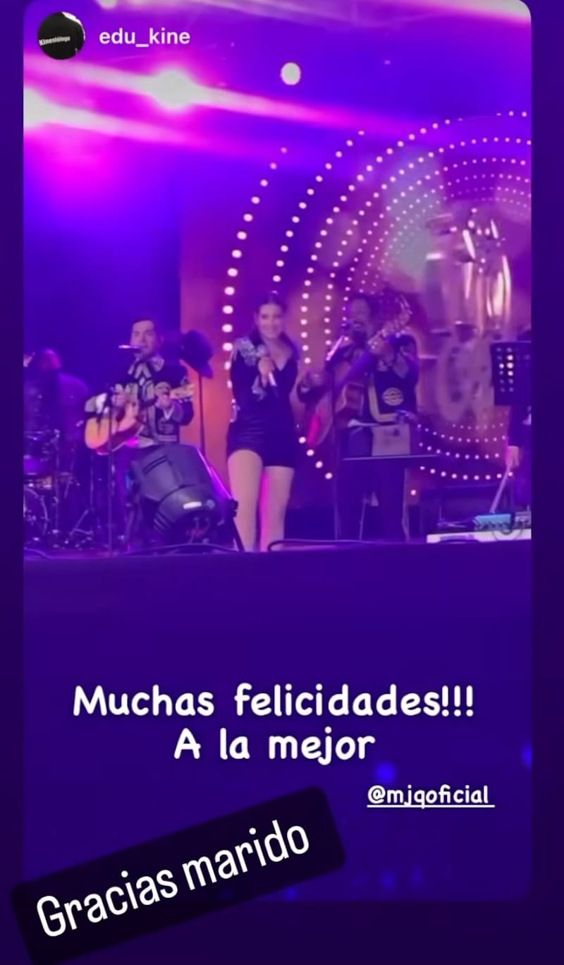 Eduardo Carrasco saludó a María José Quintanilla en su cumpleaños. Créditos: Instagram