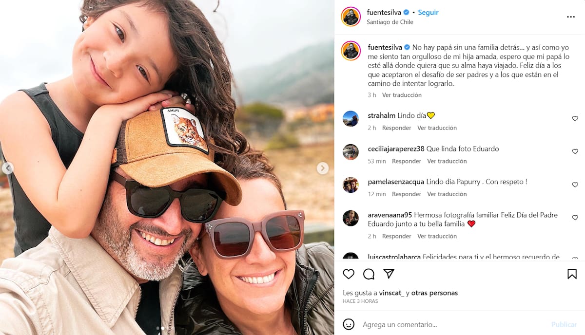Eduardo Fuentes en el Día del Padre.