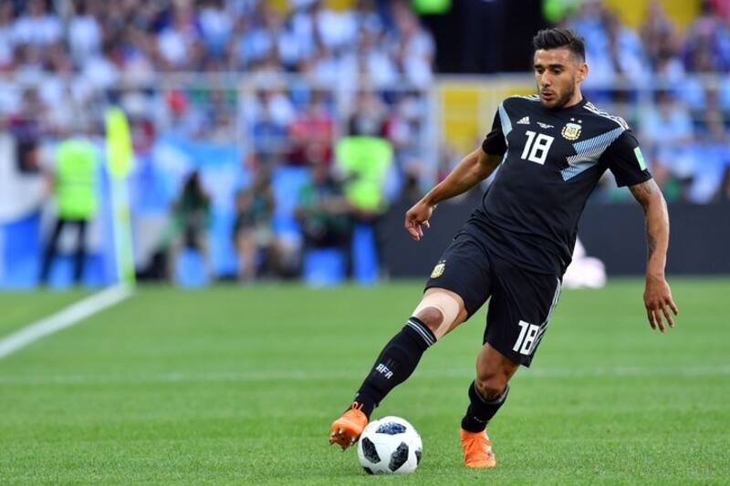 Toto Salvio en el Mundial 2018 con la Selección Argentina