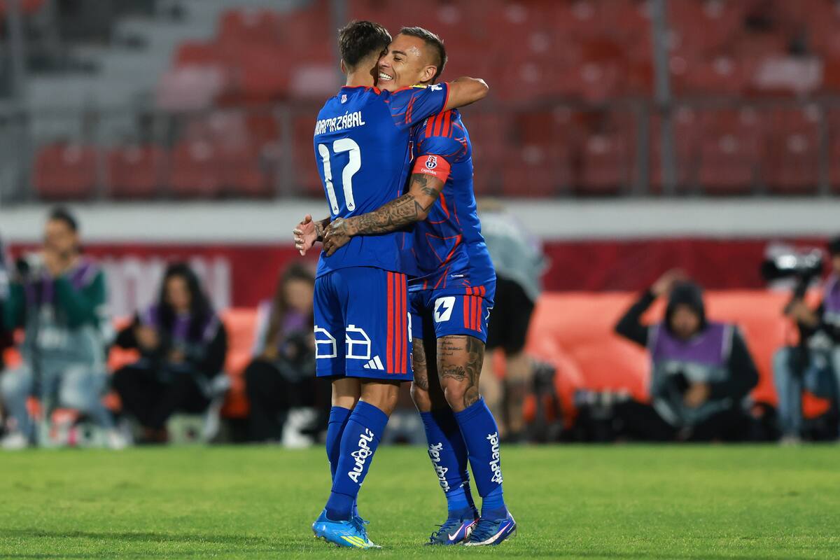 El delantero en la goleada de la U ante La Serena. Foto: Agencia Aton.
