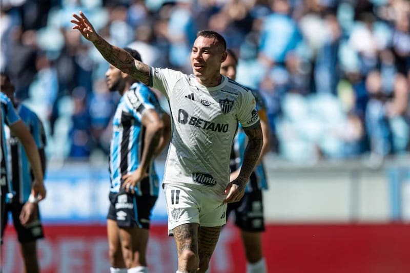 en el triunfo de Atlético-MG sobre Gremio de Porto Alegre.