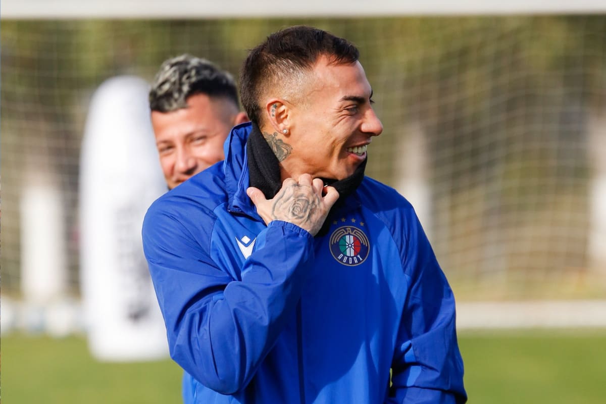 En su primer entrenamiento con Audax Italiano.