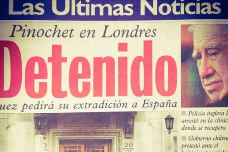 Un día como hoy, hace 26 años atrás, detienen al exdictador chileno Augusto Pinochet.