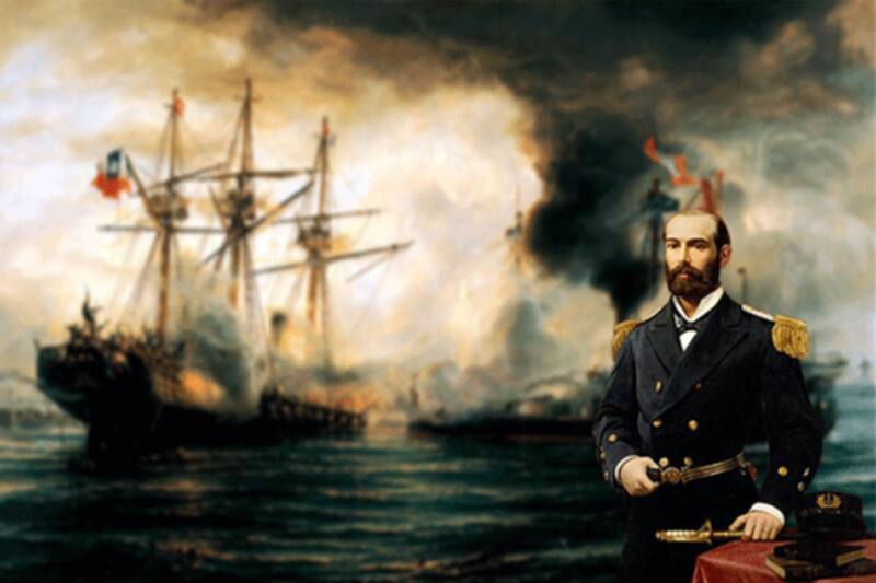 El Combate Naval de Iquique es conmemorado es 21 de mayo como Día de las Glorias Navales.