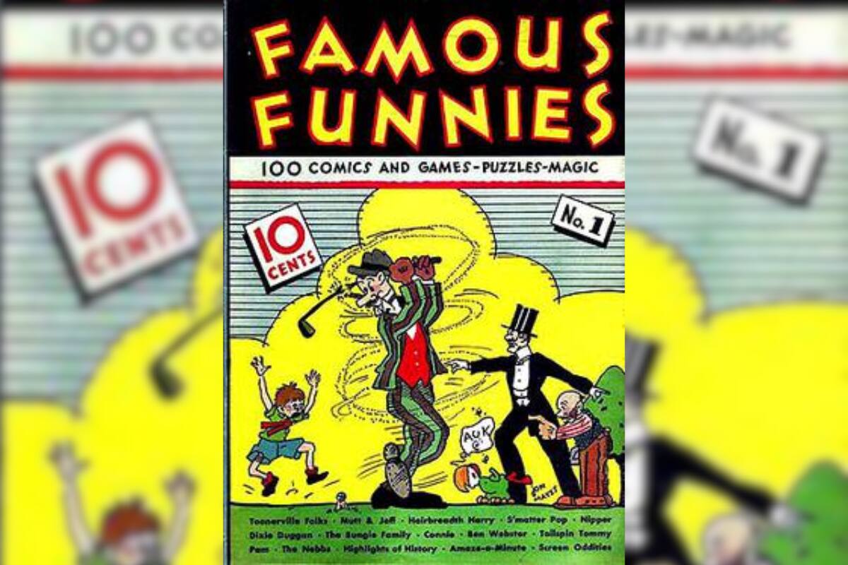 En 1934, se publica el primer cómic en un kiosco de Estados Unidos.