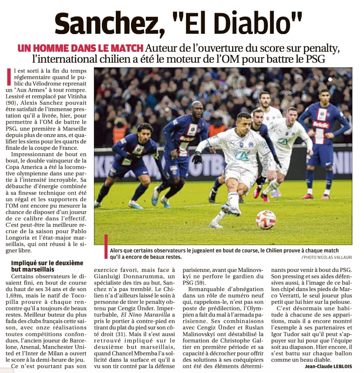 La prensa francesa rebautizó al goleador histórico de La Roja: ahora le llaman "El Diablo".