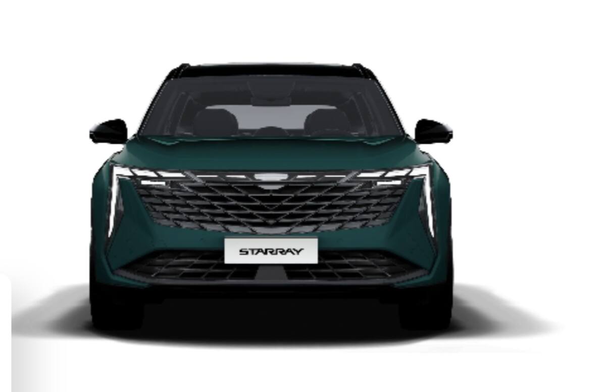 La modelo tiene un Geely.